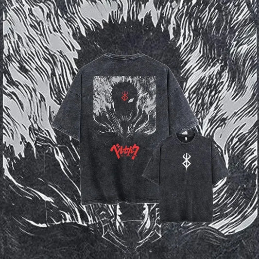 Anime Berserk T-shirts for Men New in Tops and T-shirts Cotton Men's Clothing Y2k Oversized GYM Graphic Sexmachine Vintage T-shi - Urban Muse