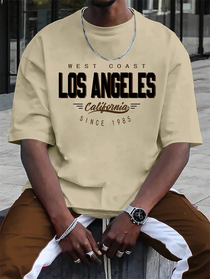 Simple Trendy Letters T Shirts Summer Fashion Streetwear Hip Hop 3D Printed T-shirts Cool Oversized Breathable Mens Clothing - Urban Muse