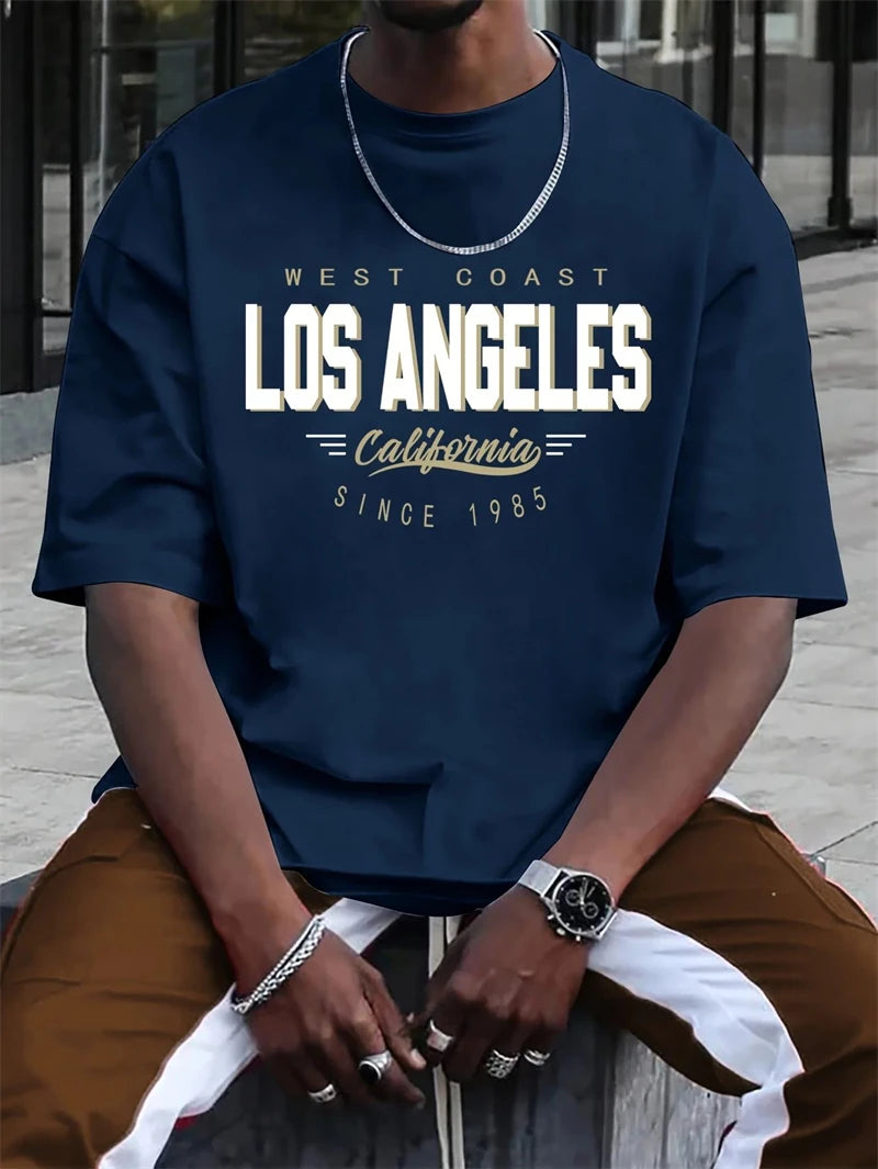 Simple Trendy Letters T Shirts Summer Fashion Streetwear Hip Hop 3D Printed T-shirts Cool Oversized Breathable Mens Clothing - Urban Muse