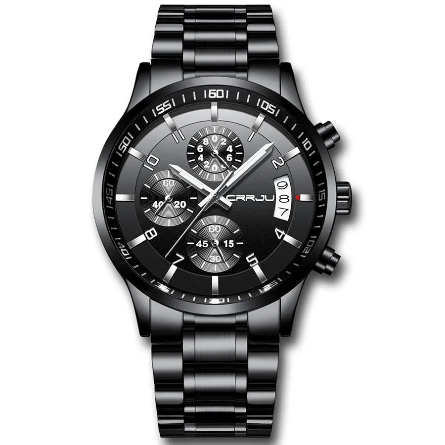 Black Stainless Steel Watch - Urban Muse