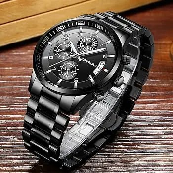 Black Stainless Steel Watch - Urban Muse
